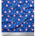thumbnail image 1 of Soimoi Rayon Fabric Swirls & Floral Artistic Print Sewing Fabric Yard 42 Inch Wide, 1 of 1
