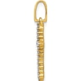 thumbnail image 2 of 14K Yellow Gold 1/6Ct. Diamond Cross Pendant (23.5 X 12) Made In India pm4977-016-ya, 2 of 5