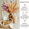 thumbnail image 4 of Boho Natural Flowers Orange Pampas Grass Decor Fluffy Dried Flower Bouquet Dry Pompas 17"-100 Pieces Fall Decorations for Home Pompous, 4 of 6