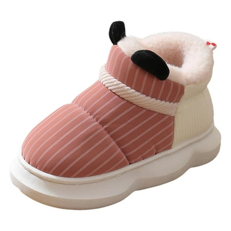 

Ediodpoh Children Slippers Fashionable New Pattern Cute Ear Decoration Thickened Warmth Comfortable Indoor and Outdoor Shoes Kids Shoes Red 2.5