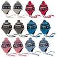 thumbnail image 2 of Yacht & Smith 12 Pack Kids Winter Beanie Hat Assorted Colors Bulk Pack Warm Acrylic Cap (Assorted w/ Pom Brights), 2 of 6