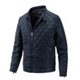 thumbnail image 1 of AIOPESON Parkas básicas para hombre, abrigos cálidos de Color sólido con cuello levantado informal, chaquetas de invierno simples de alta calidad a la moda para hombre AIOPESON abrigo de poliéster y algodón, 1 of 6