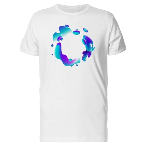 Blue And Purple Paint Blots T-Shirt Men -Image by Shutterstock, Male Medium