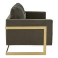 thumbnail image 6 of LeisureMod Lincoln Modern Mid-Century Upholstered Velvet Loveseat with Gold Frame-Color:GoldMaterial, 6 of 8