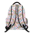 thumbnail image 2 of Jeiento Girls School Backpack for Kids 8-12, Large Capacity Water-Resistant Polyester Cute Rainbow Print Bookbag for Back to School, Casual Day Use & Weekend Travel, 2 of 7