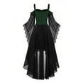 thumbnail image 5 of Women's Gothic Style Long Sleeve Dress Slim Fit Stage Performance For Evening Party Cosplay Attire, 5 of 6