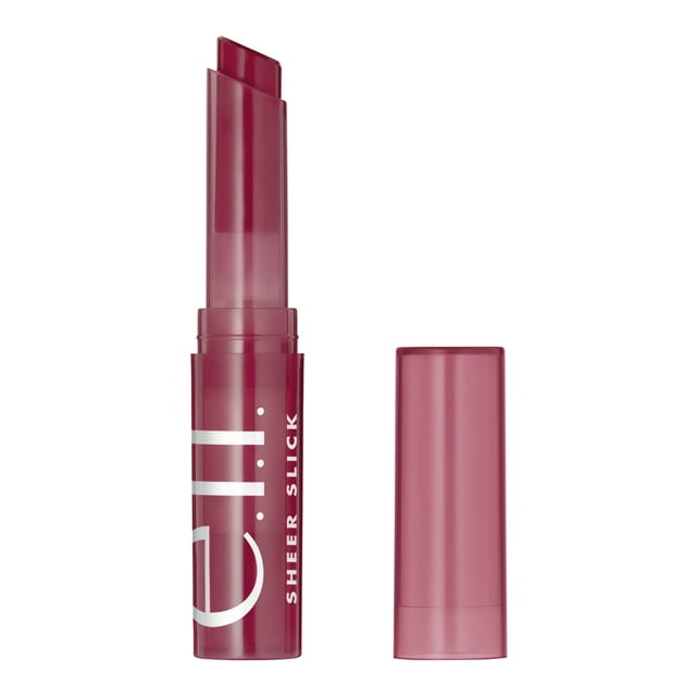 Lápiz labial e.l.f. Sheer Slick Hydrating con vitamina E Vegan Black Cherry
