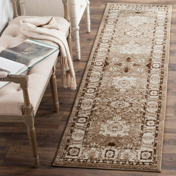 SAFAVIEH Vintage Hamadan Pema Traditional Runner Rug, Taupe, 2'3" x 12'