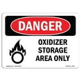 thumbnail image 1 of SignMission OS-DS-A-1218-L-2047 12 x 18 in. OSHA Danger Sign - Oxidizer Storage Area Only, 1 of 1