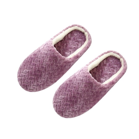 

Truelife Closed Toe House Slippers Lightweight Soft Cozy Home Slippers for Unisex Slip On Comfy Washable Cotton Bedroom Slippers Size 5.5-9