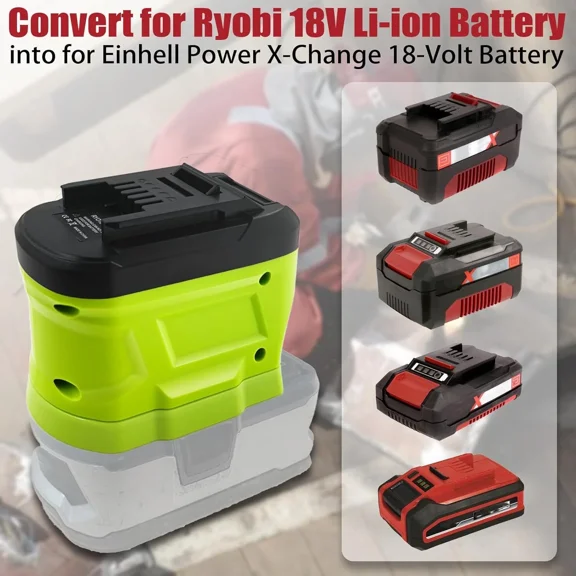 Adapter for Ryobi 18V Li-ion Battery Converter to for Einhell 18V Power Tools