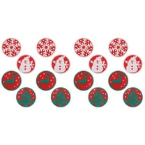 Jiyike 16 pcs Christmas Coasters Round Felt Nonslip Cup Pads Christmas Cup Coasters Random Style