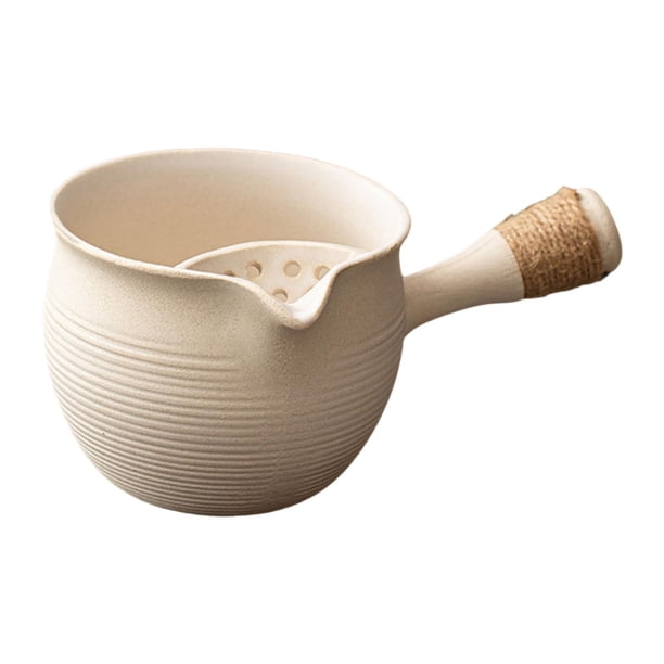 Tetera de cerámica china, tetera con colador de té, jarra de leche, tetera de porcelana Grande Blanco