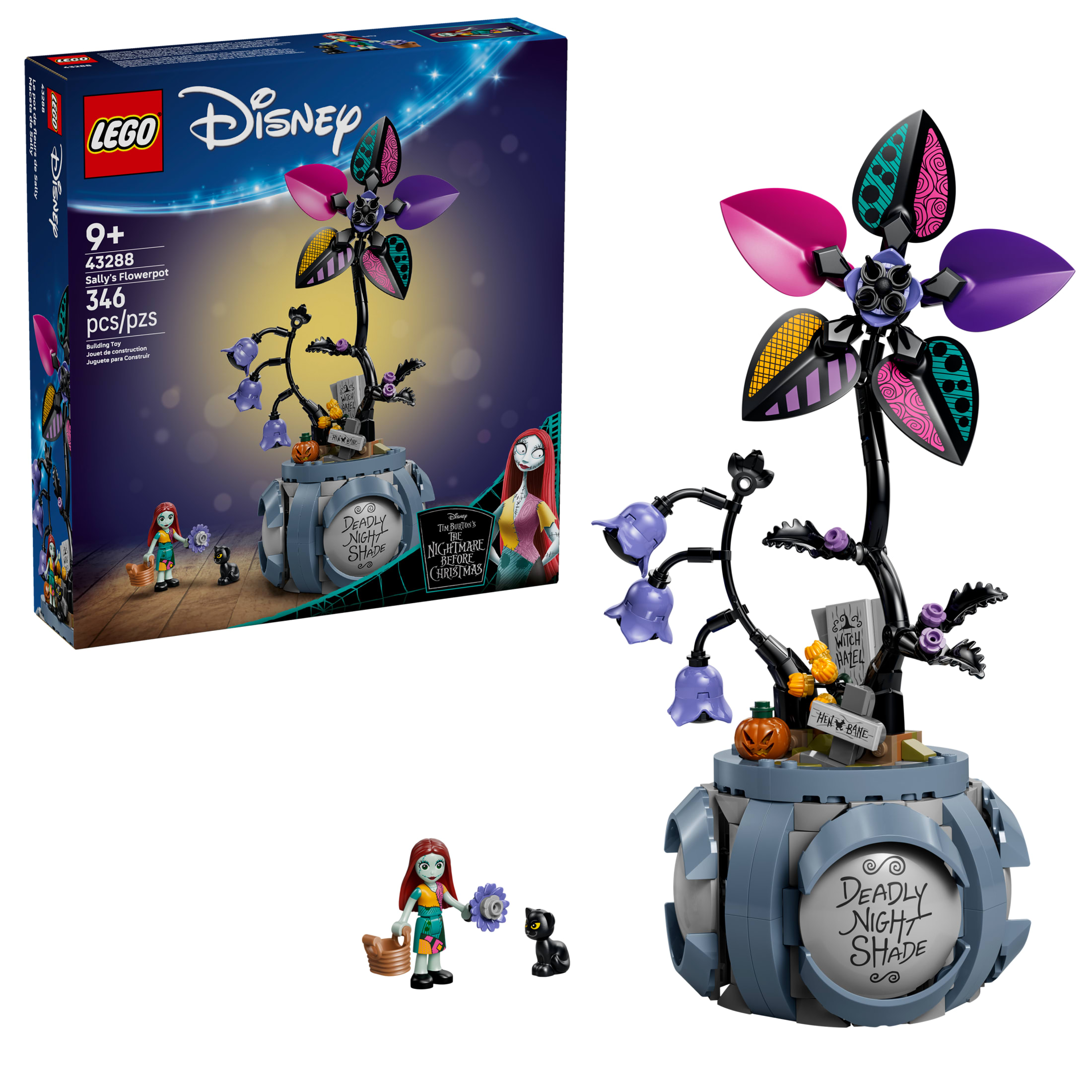 LEGO Disney Sally's Flowerpot Building Toy - The Nightmare Before Christmas Set for Girls & Boys, Ages 9+ - Kids Room and Desk Decor - Gift for Birthdays - 43288