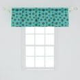 thumbnail image 2 of Ambesonne Blue Floral Window Valance, Aquatic Blossoms Motif, 54" X 18", Turquoise and Charcoal Grey, 2 of 3