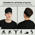thumbnail image 3 of Bandas para la cabeza deportivas para hombres (paquete de 4), bandas para la cabeza que absorben la humedad, bandas para la cabeza para correr, andar en bicicleta Feliz Sencillez, 3 of 5