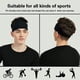 thumbnail image 3 of Bandas para la cabeza deportivas para hombres (paquete de 4), bandas para la cabeza que absorben la humedad, bandas para la cabeza para correr, andar en bicicleta Feliz Sencillez, 3 of 5