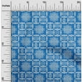 thumbnail image 1 of oneOone Cotton Poplin Twill Medium Blue Fabric Geometric & Artistic Floral African Quilting Supplies Print Sewing Fabric By The Yard 56 Inch Wide, 1 of 4