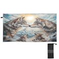 thumbnail image 2 of Qxltty Two Wolf Kings Beach Towel Sand Free Bath Towel Absorbent Quick Dry Soft Lightweight Blanket for Travel Gym Camping 71x31in, 2 of 9