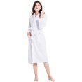 thumbnail image 2 of Womens Mens Fleece Robe Soft Plush Bathrobe Long Warm, 2 of 7