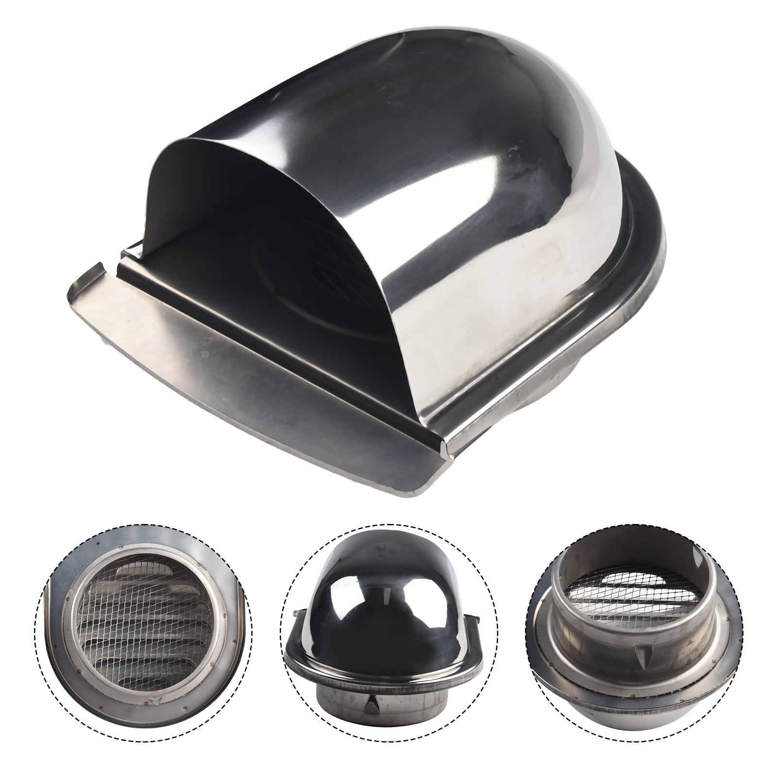 Wall Air Vent Extract Valve Grille Ducting Cover Ventilation Outlet 100Mm Smile Home