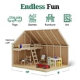 thumbnail image 4 of Little Cottage Co. 11x10 Pennfield Cottage Playhouse with Floor and Loft, Outdoor Wood Do-It-Yourself Kit, 4 of 14