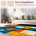 thumbnail image 2 of ODIKA 5' x 7' Machine Washable Non-Slip Area Rug, Geometric Color-Block High Traffic Rug, Orange, 132086, 2 of 7