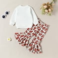 thumbnail image 4 of Kwasome Toddler Girl Fall Outfits Toddler Babu Long Sleeve Cartoon Print Tops And Floral Print Pants 2Pcs Outfits Clothes Set Cute Daily Wear White 18-24 Months, 4 of 6
