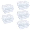 thumbnail image 1 of Paquete de 5 bandejas de inicio de plántulas, mini cultivo de plantas con cúpulas y base para el inicio de semillas Namotu PTL252, 1 of 6