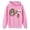 Pink, variant on Playtopia Youth Glitter Number 67 Pearl Bow Hooded Pullover 350g Polyester Long Sleeve Kangaroo Pocket Casual Sweatshirt 1PC Big Kids Sizes 100-160