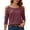 Wine, variant on hlysgo Cold Shoulder Tops for Women 3/4 Length Sleeve T Shirts Y2K Pullover Casual Dolman Summer Blouses Army Green,M