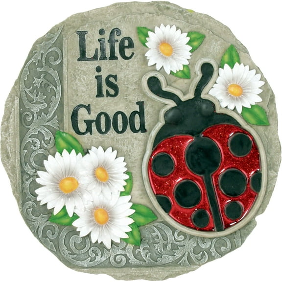 LIFE IS GOOD STEPPING STONE / DECORATIVE WALL PLAQUE