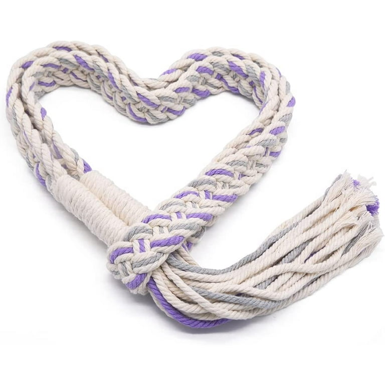 Woanger 3 Pieces Wedding Lasso Handfasting Cord for Wedding White