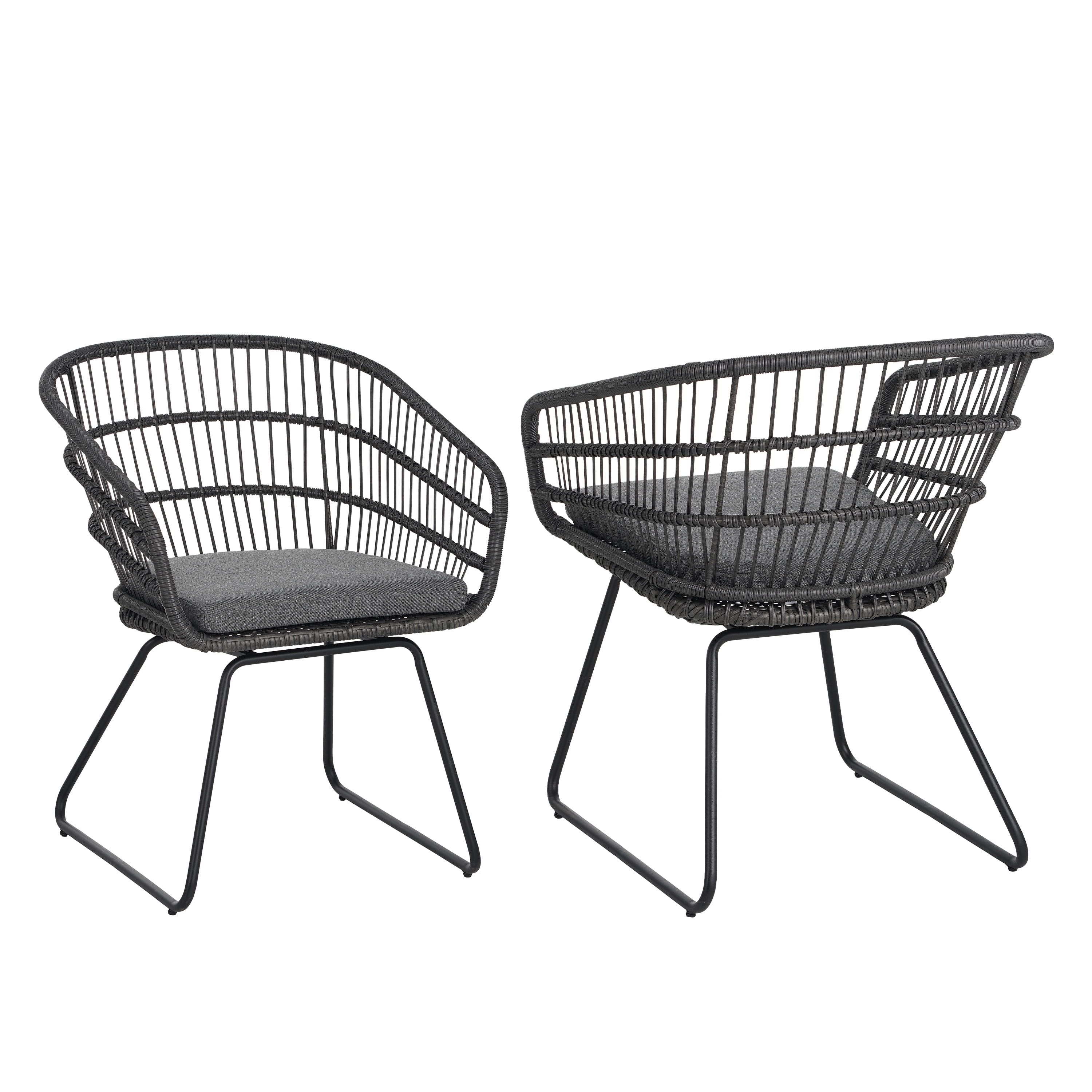 Euroco TERRY CHAIR,2PCS with 2 Cushions,Gray