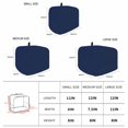 thumbnail image 6 of Navy Blue Toaster Cover 2 Slice, Farmhouse Solid Navy Blue Color Modern Art Dustproof Bakeware Oven Protector with Top Hook, Waterproof Small Kitchen Appliance Toasters Dust Cover, 12"x7.5"x8", 6 of 9