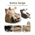 thumbnail image 4 of TEQIN Oversized Wide Recliner Chair,PU Leather Large Manual Recliner for Adults, Exceptional Comfort Cozy Chair with 1.5X Sponge Filling Adult Sofa Chair for Living Room, Bedroom, Nursery, RV, 4 of 7