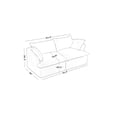 thumbnail image 3 of Indecor Home Modular Sectional Sofa Couch Cloud Sofa , Loveseat Comfortable Cloud Modular Upholstered Sectional Sofa Couch for Living Room, Bedroom, Apartment, Deep Seat, White, 3 of 9