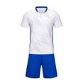 thumbnail image 4 of ITSAME Boys Soccer Uniform Set 3-Piece T-Shirt&Shorts with Knee-High Socks Football Training Outfits White Size 6, 4 of 7