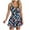 Blue, variant on JGTDBPO Jumpsuits For Women One Piece Summer Sleeveless Loose Short Pants V-Neck Playsuits Rompers Jumpsuit