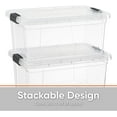 thumbnail image 4 of Superio Clear Storage Boxes with Lids, 3.4 Quart Plastic Container Bins for Organizing, Stackable Crates, BPA Free, Non Toxic, Odor Free, Organizers for Home, Office and Dorm, 4 Pack, 4 of 4