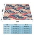 thumbnail image 4 of XMXT Throw Blanket, Waves Ocean Print Machine Washable Blankets for Sofa, 80 x 60 inches Multicolor, 4 of 9