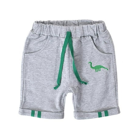 

Clearance!Boys Cotton Dinosaur Shorts Embroidered Sports Shorts Kids Beach Short