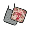 thumbnail image 2 of Coral Shabby Chic Pink Roses Pair of Pot Holders, 2 of 3