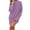 Purple, variant on Kmdttou Women's Summer Fashion Plus Size Solid Color Knitted Long Sleeved Semi High Neck Loose Casual Dress,Women's Long Dresses Flowy Maxi for Beach