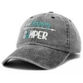 thumbnail image 3 of DALIX Womens Happy Camper Hat Soft Cotton Camping Caps in Washed Black - Teal, 3 of 6