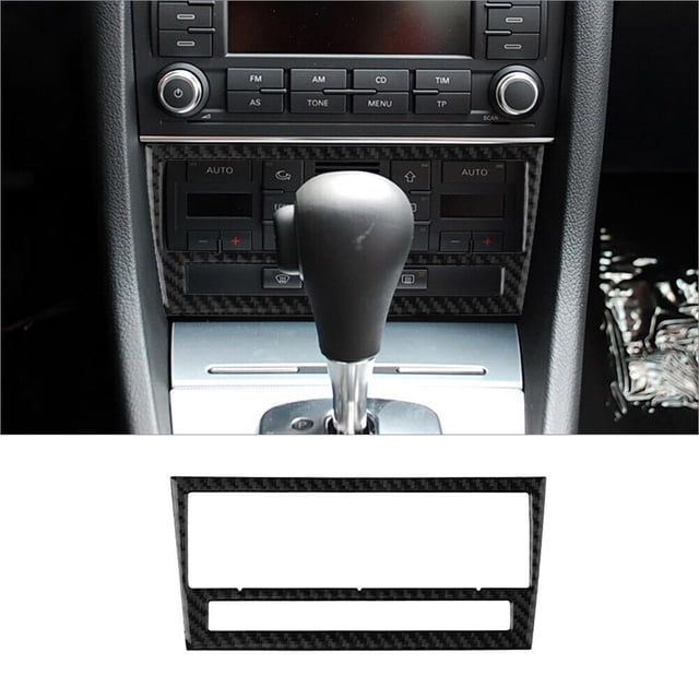 Real Bright Soft Car Interior Carbon Fiber Sticker DecorationCarbon Fiber Interior Central Console CD Cover For Audi A4 S4 2005-2008Auto Car Protection Interior Accessories