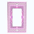 thumbnail image 5 of Metal Light Switch Plate Cover Elegant Pink Mandala Floral Rug Tile Pattern TIL073, 5 of 13