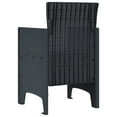 thumbnail image 4 of vidaXL Garden Chair 4 pcs Anthracite 53 x 49 x 85 cm PP, 4 of 6