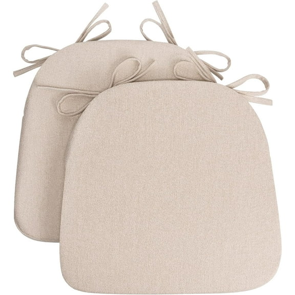 1PCS Chair Cushions for Dining Chairs, D-Shaped Seat Cushions with Removable Washable Cover and Ties, Chair Pads for Kitchen, Indoor Dining Room, Patio Chairs