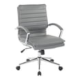 thumbnail image 1 of Mid Back Manager's Faux Leather Chair in Charcoal with Chrome Base, 1 of 8